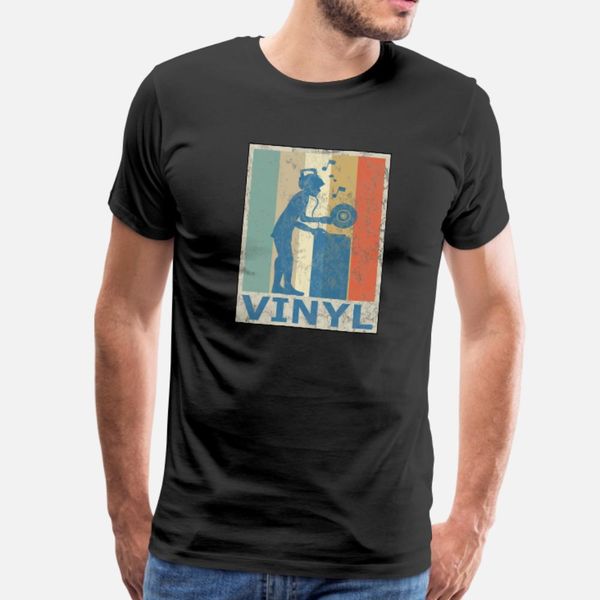 

retro vintage style vinyl turntable dj disco party t shirt men custom tee shirt crew neck cool interesting fashion summer natural shirt