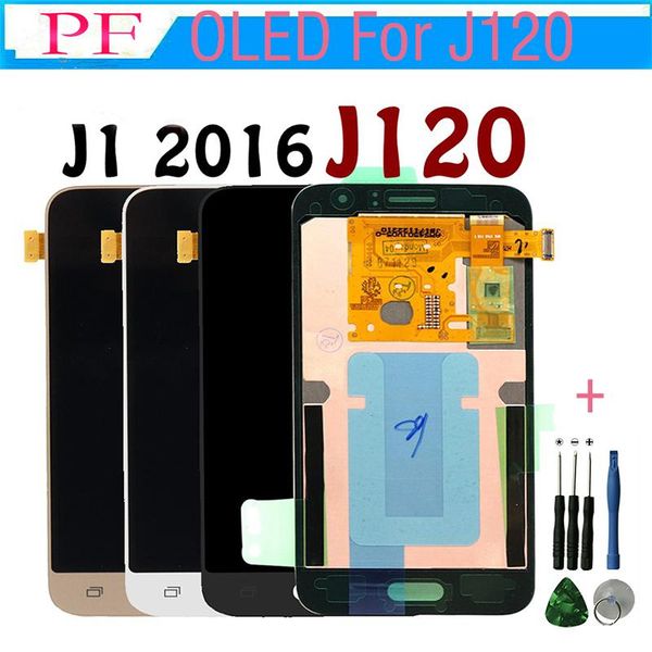 

cgjxsblack white oled for samsung galaxy j120 2016 j120f j120h j120m lcd display touch screen digitizer assembly replacement repair tool