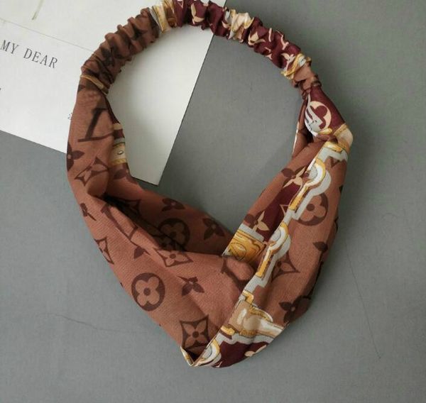 

2020 4 styles cross designer headband women girl elastic hair bands retro turban headwraps flowers ing, Silver