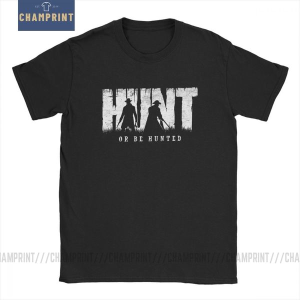 

мужчины hunt showdown hunt или поохотиться футболки ужасы позолоченного века монстров игры хлопок топы с коротким рукавом ти плюс размер фут