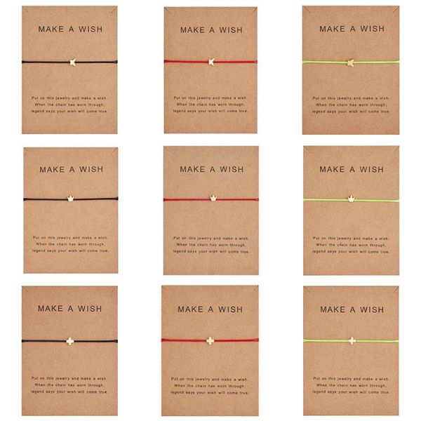 

adjustable rope charm heart bracelet for women men lucky red string rope handmade star butterfly crown cross round bracelet gift, Golden;silver