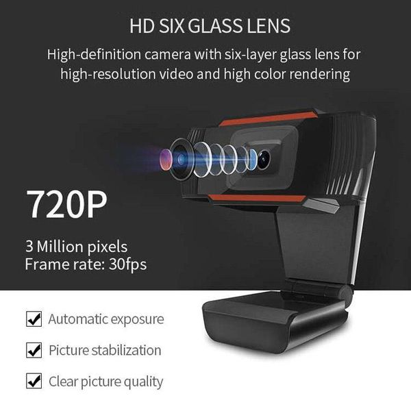 

cgjxsusb web cam webcam hd 720p 300 megapixel pc camera with absorption microphone mic for skype for android tv rotatable computer camera