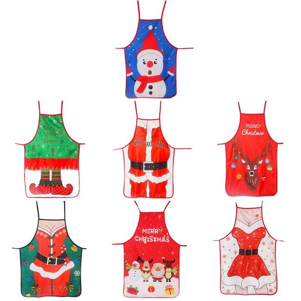 

christmas funny kitchen aprons xmas decoration personality novelty creative couple party gifts
