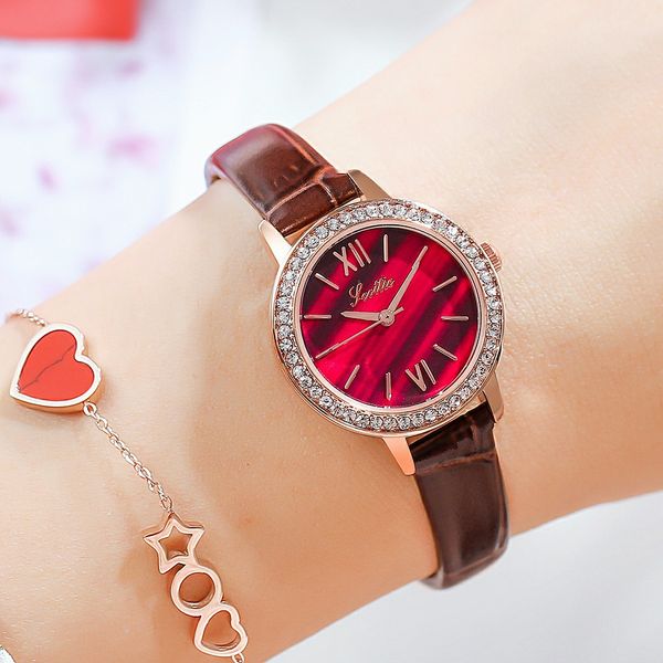 

high-end poetry gaudi new retro small dial net red non-mainstream womens watch small green watch waterproof steel strap watch women, Slivery;brown