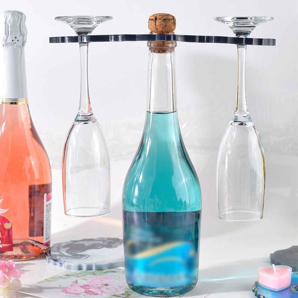 

wine rack coaster mold portable home kitchen diy glass shaped silicone practical
