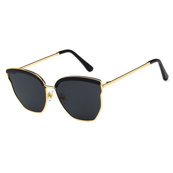 

2020 new retro irregular sunglasses women metal transparent designer sun glasses uv400 oversized sunglases eyewear, White;black
