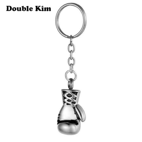 

creativity boxing gloves keychain stainless steel small chic keyring men women gift antilost key chain fashion jewelry gift, Silver