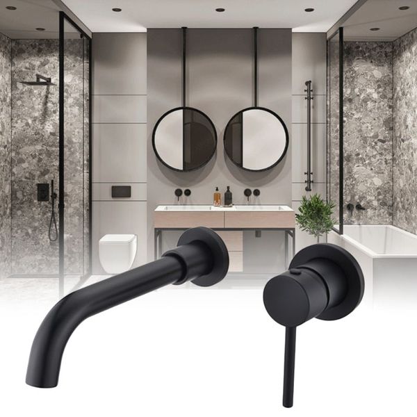 

bathroom sink faucets 1set wall mounted basin faucet metal single handle cold mixer water tap kit 37md