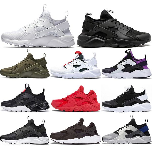 

huaraches men women running shoes white pure platinum black army green huarache ultra reflect mens trainers sport sneakers shoes