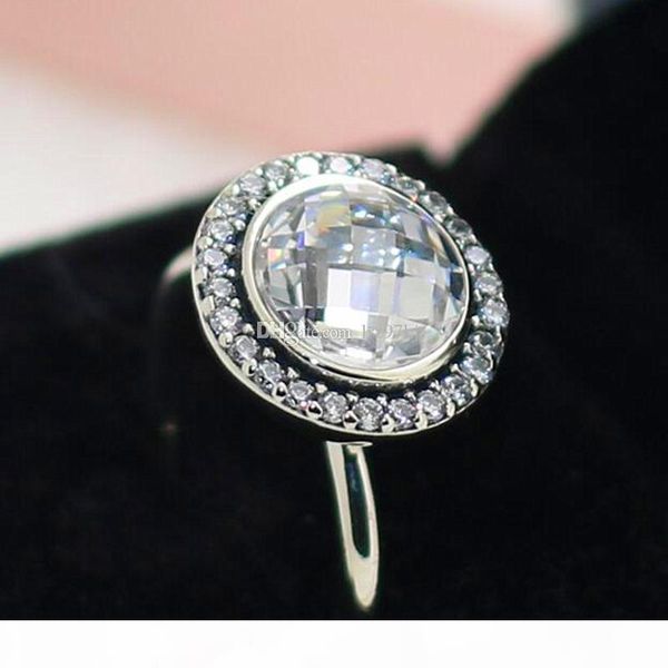 

100% 925 sterling silver brilliant legacy ring with clear cz european designer style jewelry charm, Golden;silver