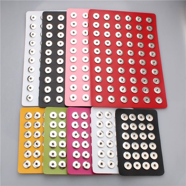 

wholesale new snap jewelry leather board snap display 24pcs & 60pcs buttons fit 18mm button snaps displays holder, Golden;silver