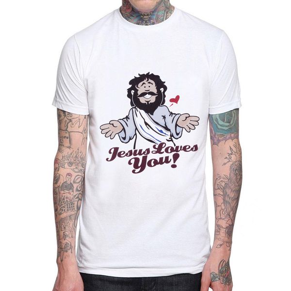 

new fashion mens design jesus loves you printed t-shirt men short sleeve cotton casual white tee shirts hipster man xs-xxxl