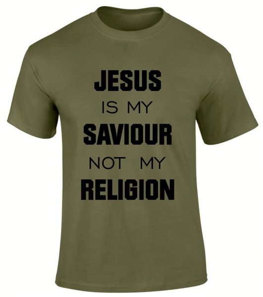 

2019 summer tee shirt иисус мой спаситель не религия chrifunnyan евангелие церковь писание мужчина t-shirt o-образный вырез футболка