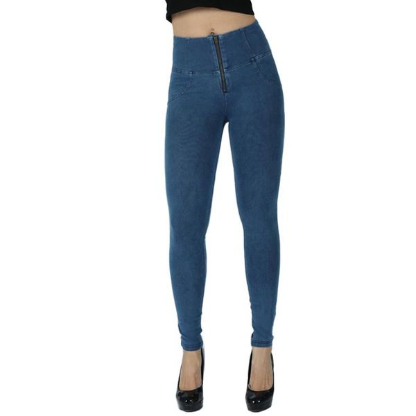 

melody 2020 fashion yoga pants high waist skinny jeans woman blue color push up jeans leggings cotton long denim, White;red