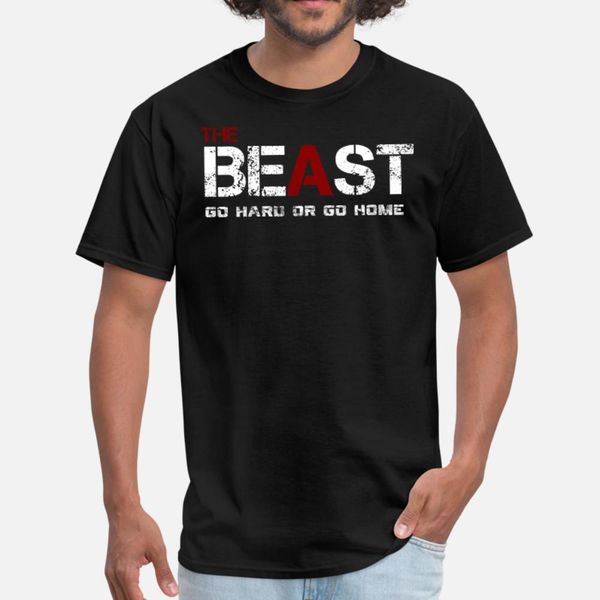 

зверь go hard or go home t shirt men сыпучий с коротким рукавом o шея fit сыпучая основная летняя letters