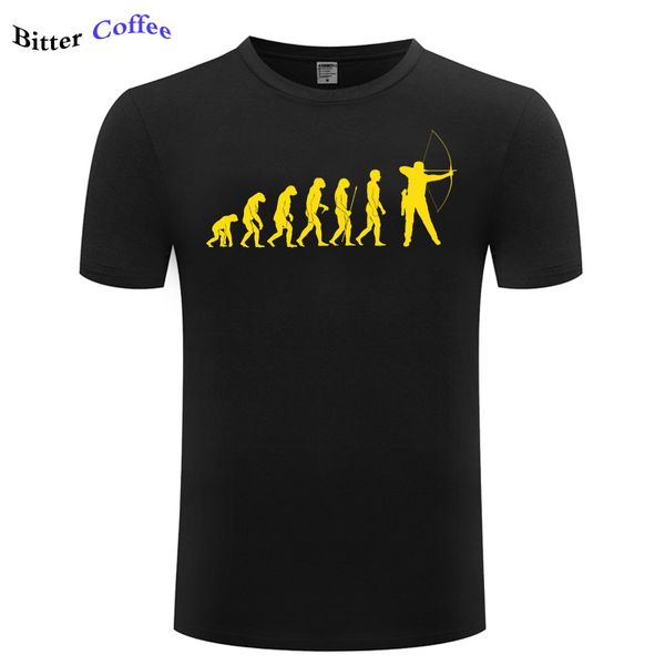 

new print casual male tee shirt brand clothing evolution archery archer archer and arrow archer summer hipster tee shirt