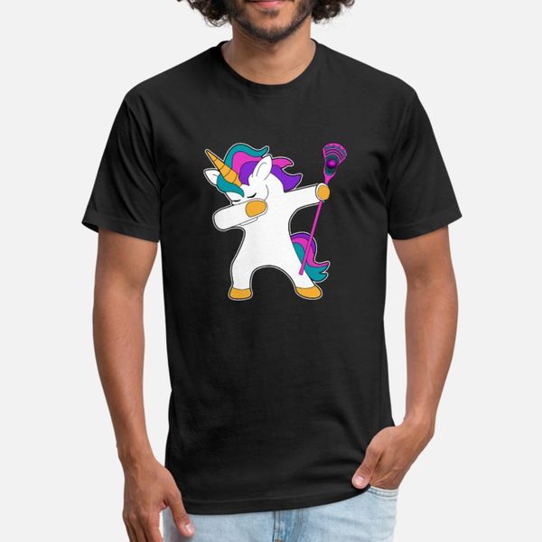 

лакросс lax прилагая unicorn тенниски мужчину печати хлопка o-шея trend сумасшедшего смешного летнего стиль отдых рубашка