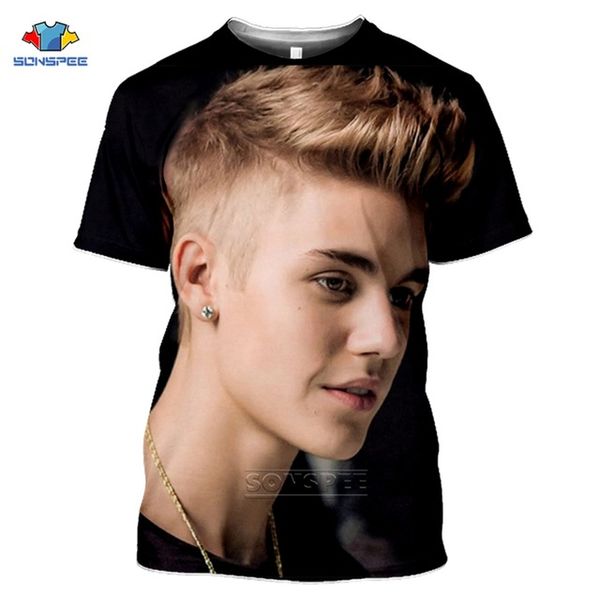 

canada pop singer justin bieber pullover men homme 3d print shirts hippie plus size oversized men clothing