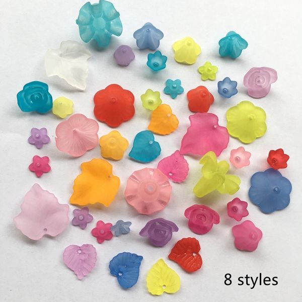 

plastic acrylic translucent frosted flower beads campanula for jewelry making handmade diy craft accessories 8 styles meideheng