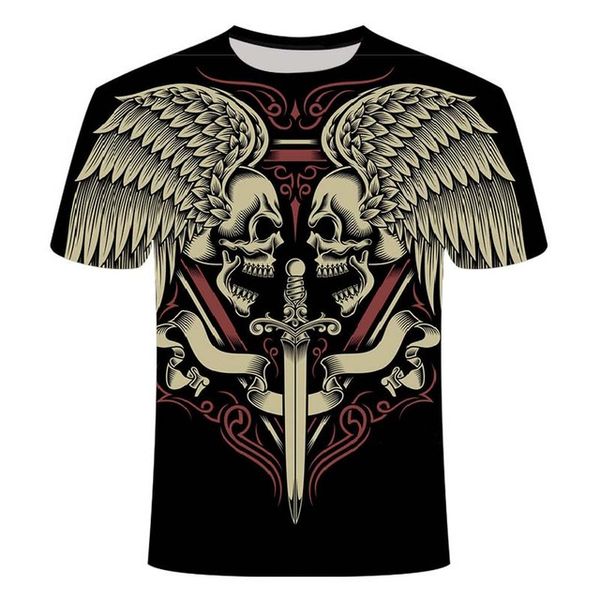 

mens skull ghost rider cool 3d skull print rock fire skull tsh 3d print shirts graphic plus size comics men clothing