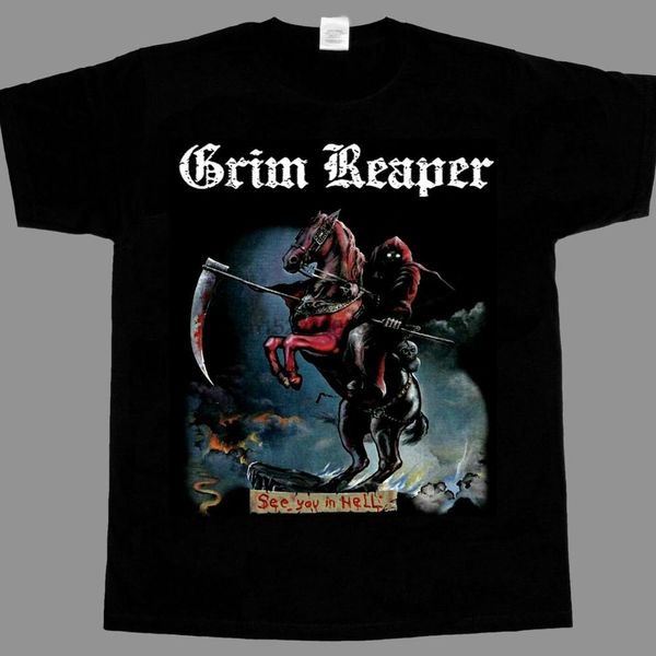 

grim reaper see you in hell 1983 audioslave new black short sleeve t shirt