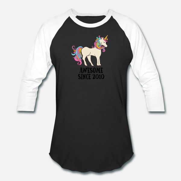 

awesome since 2010 unicorn birthday gift t shirt men design short sleeve s-xxxl male fitness funny spring autumn leisure shirt