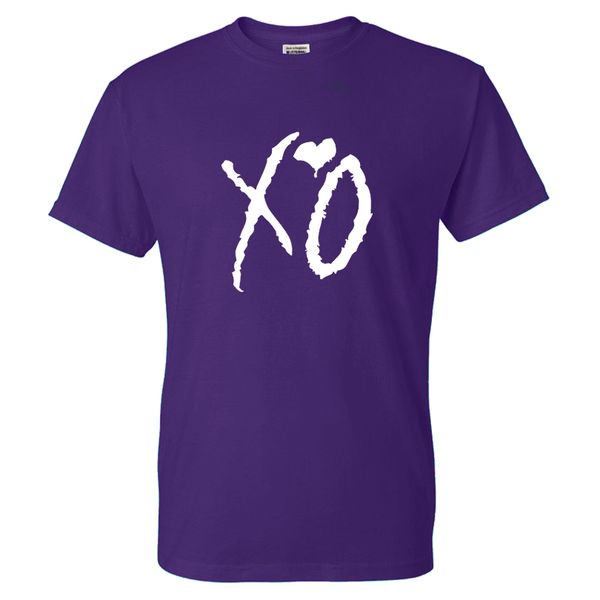 

popular singer the weeknd t-shirt fashion xo lettern printed streetwear men women cotton tshirt sport casual shirt
