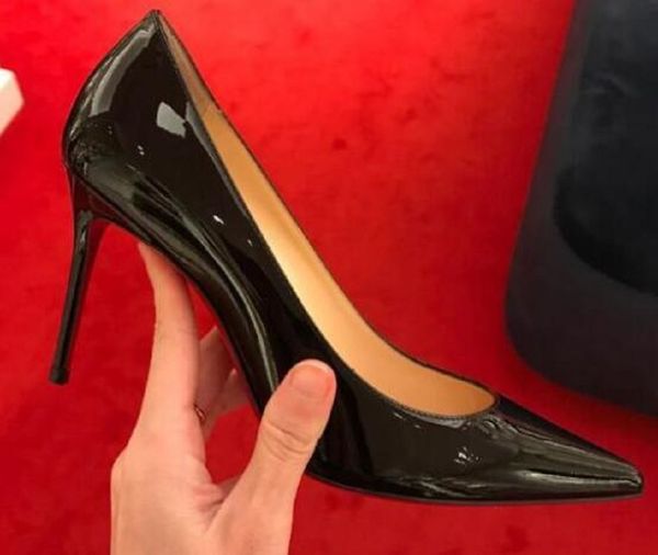 

with box]glamorous summer fashion luxury designer red bottom bottoms high heels heel wedding pumps dress women womens shoes eu35-42, Black