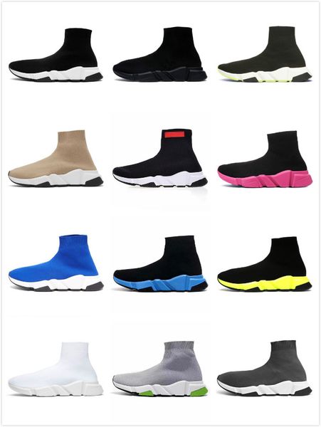 

2020 new platform sock shoes speed traine casual shoes vintage tripler Ã©toile boots sports sneakers, Black