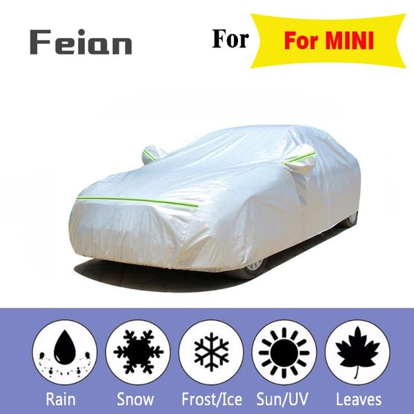 

full car covers outdoor waterproof sun acid rain snow protect car cover leather cotton thicken suv sedan hatchback for mini