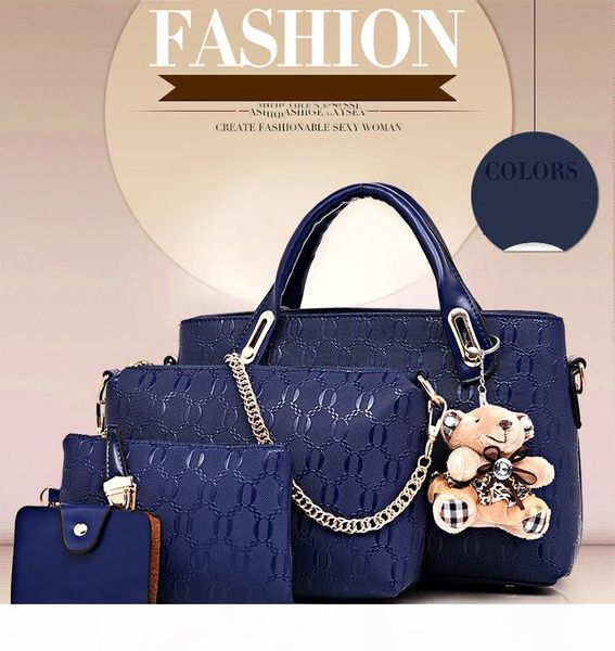 

leather luggage tag assezsac 4pcs set women bag ladies hand bags handbags women bags bags for women 2019 handbag pu composite bag