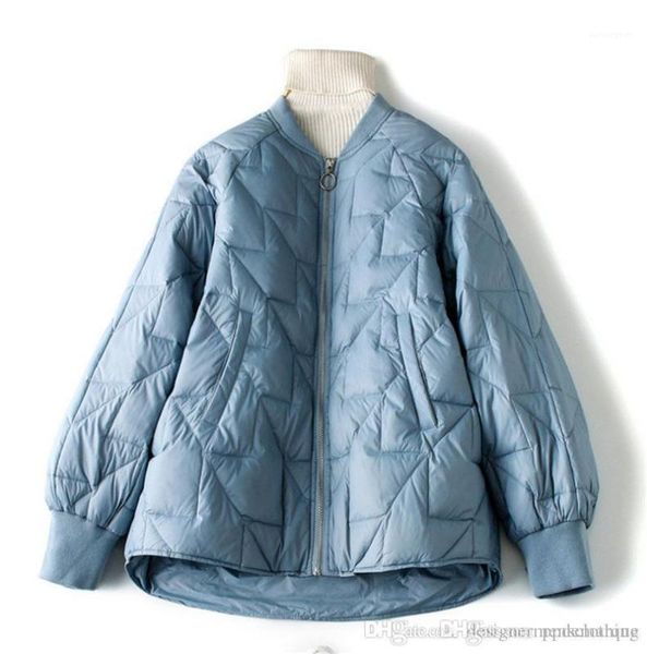 

female baseball down outerwear women winter parkas long sleeve loose crew neck fashion ladies coats casual, Black