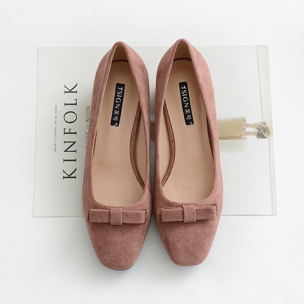 

2020 spring mde high heels shoes square toe square heel slip on women office work shoes casual weekends pumps 5cm heel g0011, Black