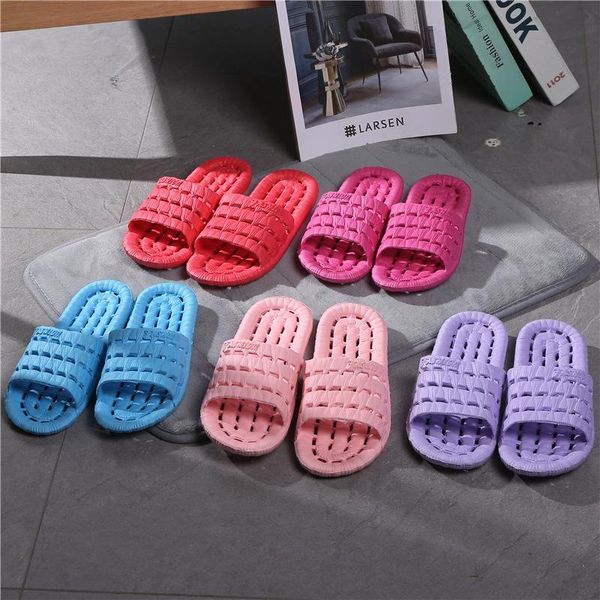 

summer hole slipper bathing non slip deodorization slippers pvc durable slippers hollow breathable massage slipper 8 color dbc dh1372