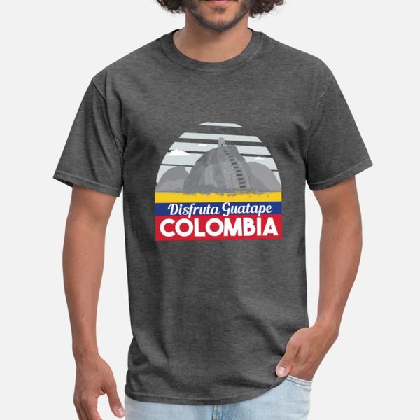 

visit guatape colombia t shirt men print short sleeve plus size 3xl kawaii graphic basic summer style formal shirt