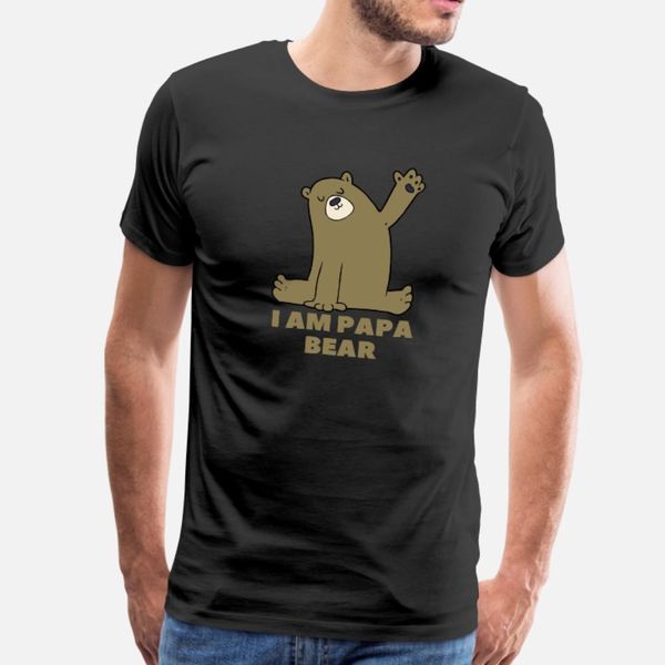 

i am papa bear i m papa bear t shirt men character 100% cotton size s-3xl vintage fit casual summer style original shirt