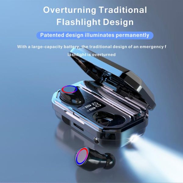 

2000mah tws bluetooth 5.0 eaphones with charging case wireless earphone ipx7 waterproof earbuds sport 9d stereo touch control