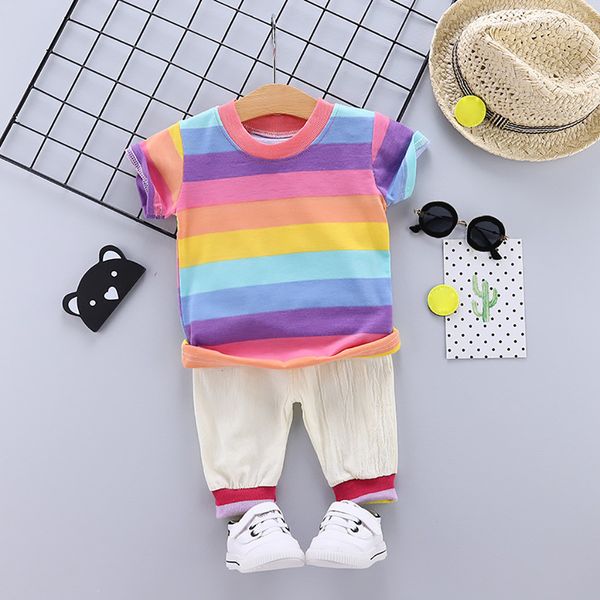 

girl cartoon 2020 summer newborn infant clothing outfits baby clothes set, White