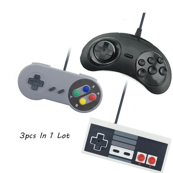 

cgjxsvigrand vplay 3pcs wired joystick computer snes usb pc gamepad gaming nes for sega controller game joypad t191227