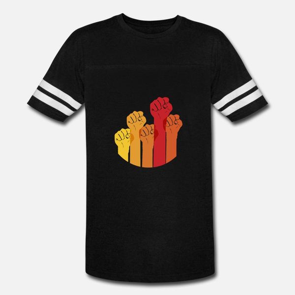 

colorful fists raised in the air to resist t shirt men fit cotton euro size s-3xl letters fit casual spring autumn trend shirt