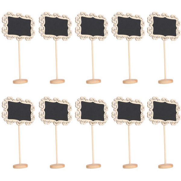 

10 pcs seats card home ornaments wedding supplies pattern wood blackboard