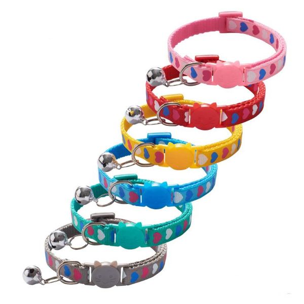500 unidades / lote Novos Gatos Collar personalizado Breakaway Big Bell Colar do animal de estimação para Collar Puppy Dog Pet Products SN3239