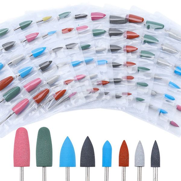 

6pcs/bag diamond silicone nail drill bit set electric machine burrs accessories milling cutter for manicure remove nail gel tool