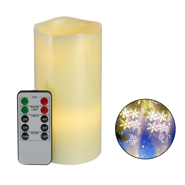 

snow projector home tealight night light lamp christmas decoration led candle