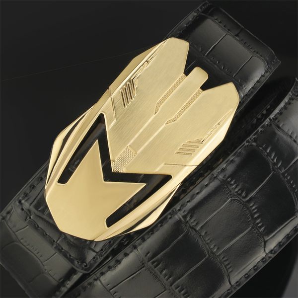 

belt men black m letter genuine leather designer fashion waistband mech buckle cowskin, Black;brown