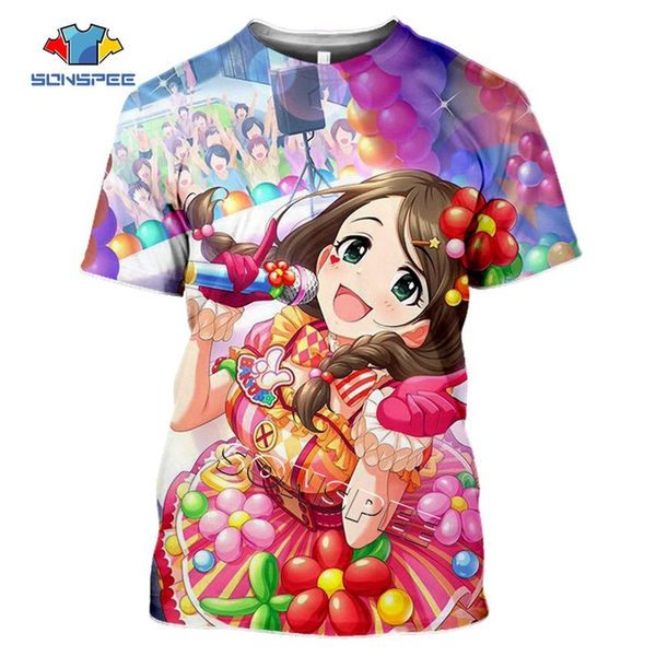 

3d cute girl summer men love live school idol anime 3d print shirts oversized comics aesthetic men clothing