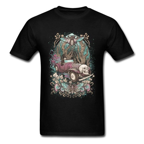 

death ride skull tshirt for students summer hip hop tees geek rife printing tshirt o-neck 100% cotton t shirts 2018 new