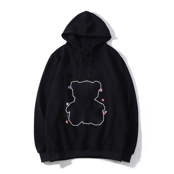

brand mens hoodie bear pattern sweater designer hoodie street hip hop designer camouflage hoodie sweater autumn coat couple size s-2xl, White;black