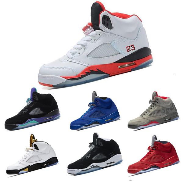 

5 mans basketball shoes olympic metallic gold tongue 23 fire red black metallic silver oreo grape sn nakeskin jordan retros shoe