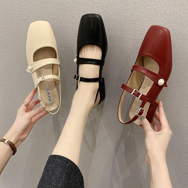 

closed toe sandals 2020 summer female shoe black shoes for women med block heels all-match mary jane espadrilles platform